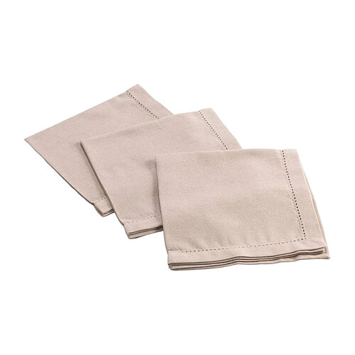 Paris Prix Lot de 3 Serviettes de Table Charline 40x40cm Lin