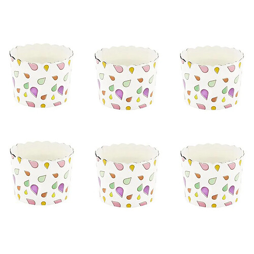 The Home Deco Factory Lot de 6 Coupelles de Présentation Illus 7cm Blanc
