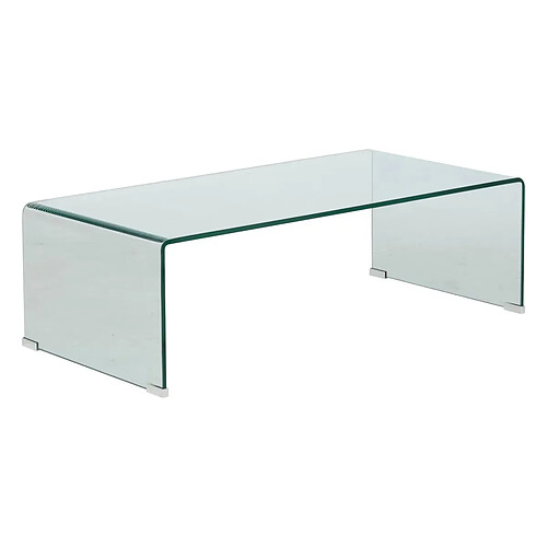 Atmosphera Table Basse en Verre Lenia 110cm Transparent
