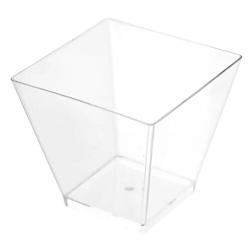 Five Simply Smart Lot de 12 Verrines Plastique Réutilisable Carré 6cl Transparent