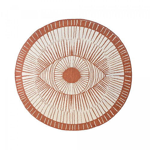 UnAmourDeTapis Un amour de tapis LYN2 B ROND REVERSIBLE - Ø160 cm - Marron