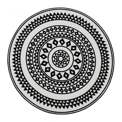 UnAmourDeTapis Tapis rond Ø100cm tissé pour chambre UTOPIA