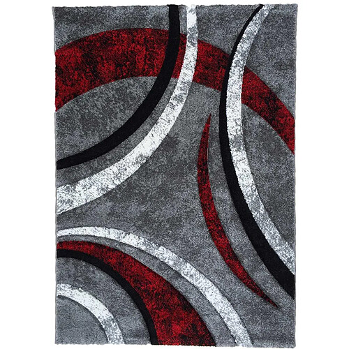 UnAmourDeTapis Tapis salon LYN8 HAVANA P Gris 40x60 en polypropylène doux et soyeux