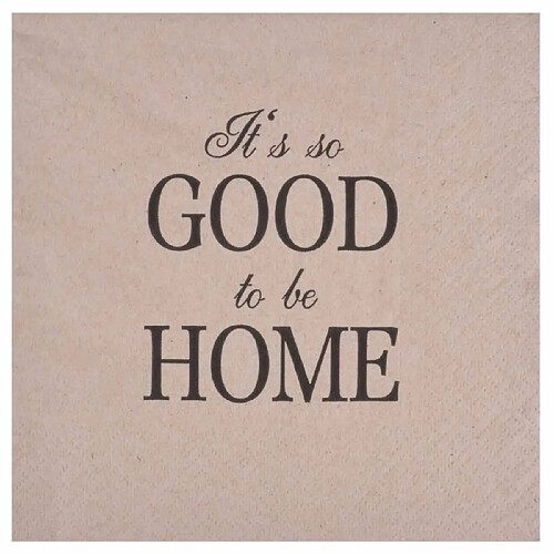 Paris Prix Lot de 20 Serviettes en Papier Home 33x33cm Naturel