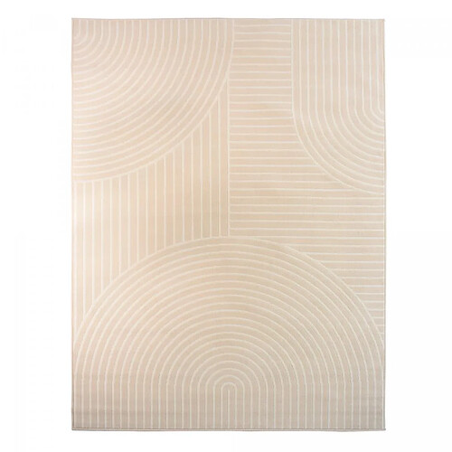 UnAmourDeTapis tapis salon 120x170 tissé beige rectangle motif géométrique LYN49 ARCROL