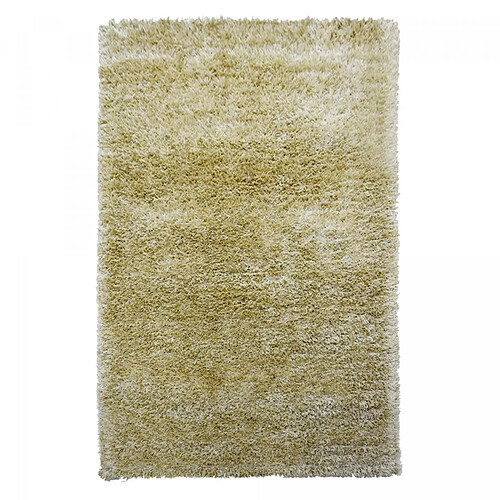 UnAmourDeTapis Tapis shaggy 120x180 rectangle fait main crème motif uni MALAIDROY