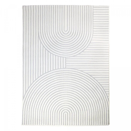 UnAmourDeTapis tapis salon 160x225 tissé crème rectangle motif géométrique LYN49 BINCI