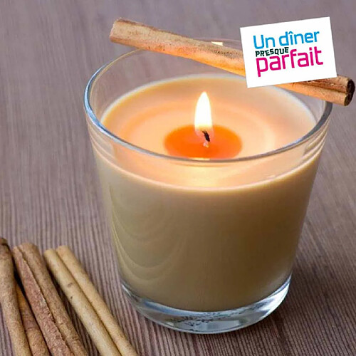 Paris Prix Lot de 20 Serviettes en Papier Bougies & Cannelle 38x38cm Naturel