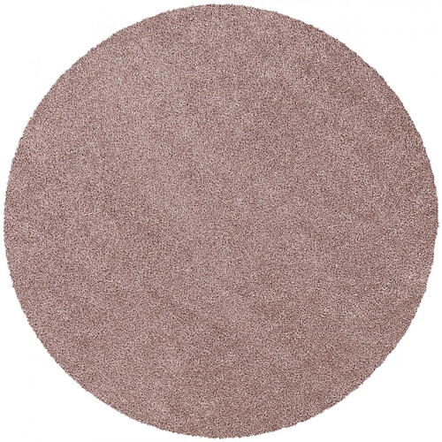UnAmourDeTapis Tapis rond Ø120cm tissé rose rond motif uni ALEGRIA