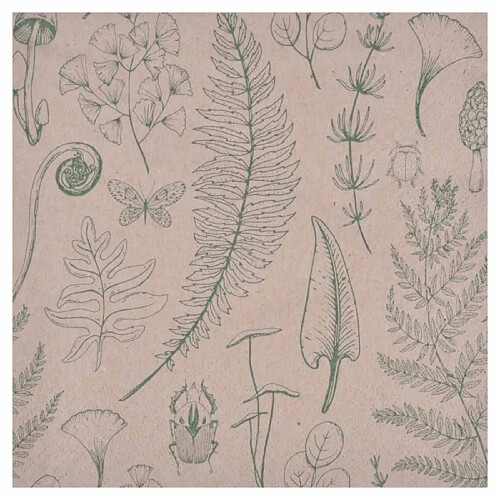 Paris Prix Lot de 20 Serviettes en Papier Forêt 33x33cm Naturel