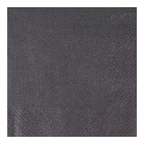 Paris Prix Lot de 20 Serviettes en Papier Cocktail 33x33cm Noir