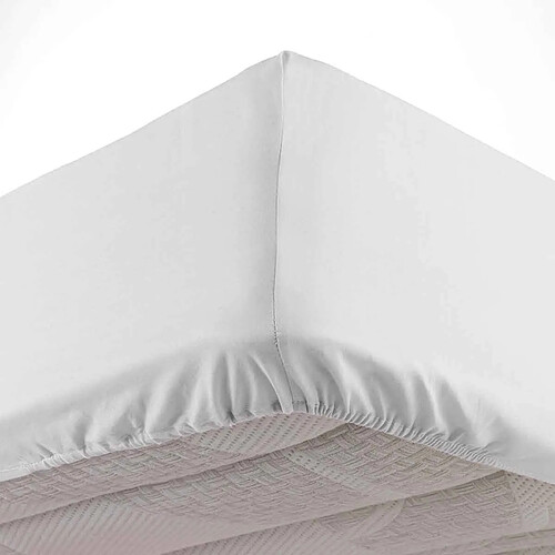 Douceur D'Interieur Drap Housse en Coton Biolina 140x190cm Blanc