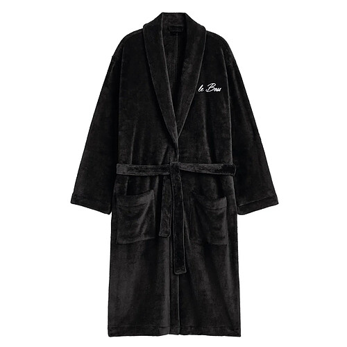 Paris Prix Robe de Chambre Polaire Le Boss Noir