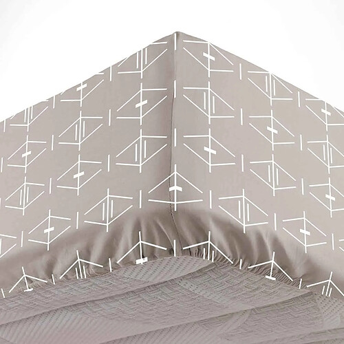 Douceur D'Interieur Drap Housse en Coton Aristide 160x200cm Naturel