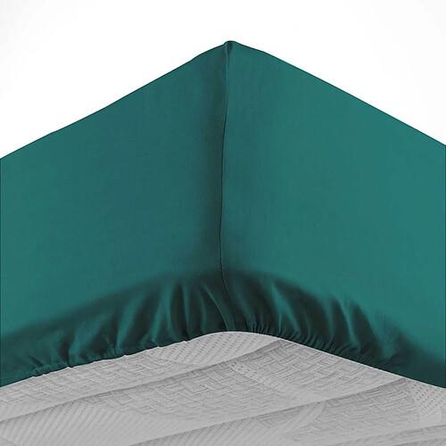 Douceur D'Interieur Drap Housse Lina 180x200cm Emeraude