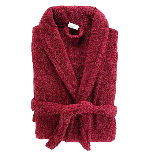 Douceur D'Interieur Peignoir Col Châle en Coton Tendresse Rubis