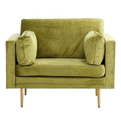 Paris prix Fauteuil design velours - Vert