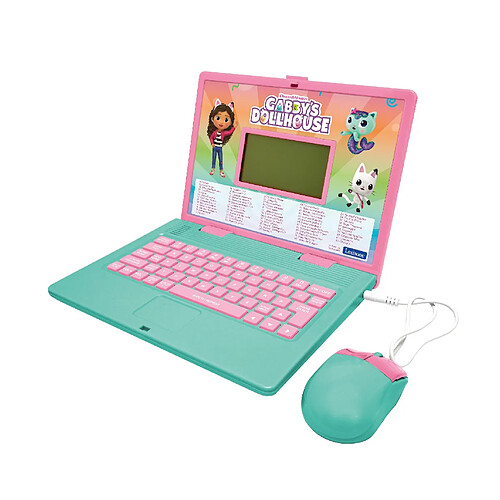 Lexibook Ordinateur portable éducatif bilingue Gabby et la maison magique (IT/EN)