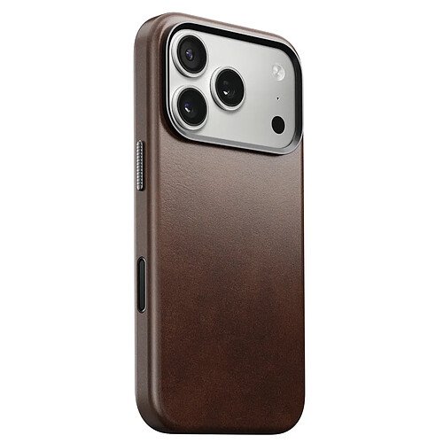 Nomad Coque pour iPhone 17 Pro MagSafe en Cuir Horween Traditional Antichocs Marron foncé
