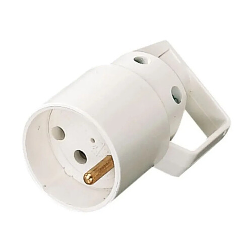 L'EBENOID 021429 Fiche femelle 16 A 2P+T blanche bornes à vis