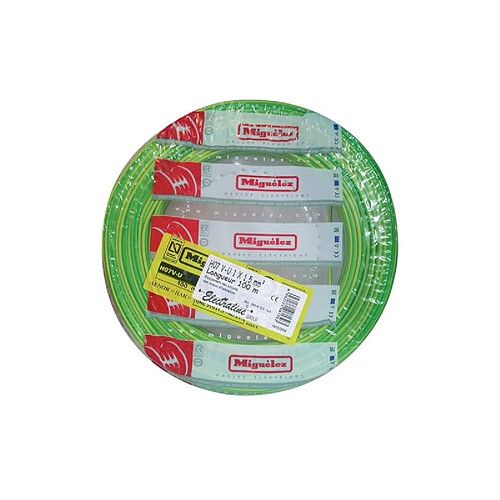 Electraline câble électrique HO7V-U rigide 1x1,5 mm²