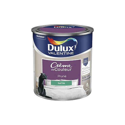 VALENTINE CREME COUL.SAT.0.5L PRUNE DULUX VALENTINE - 5581873