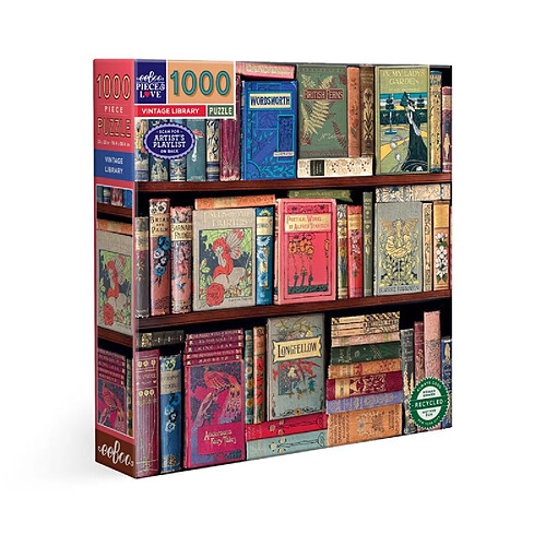 Eeboo Puzzle 1000 pièces Vintage Library