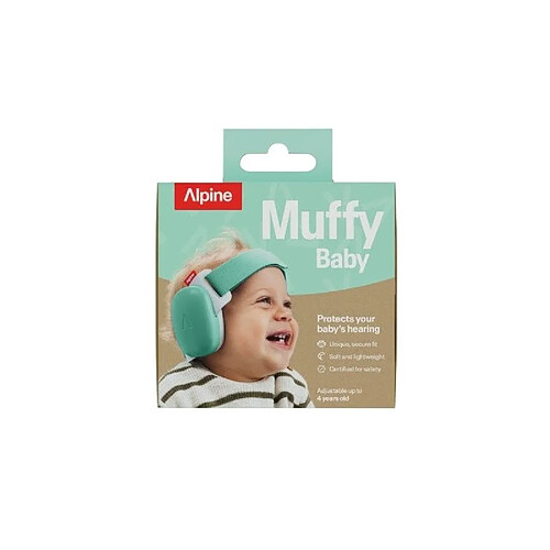Alpine Hearing Protection Casque antibruit Alpine electronics Muffy Baby Vert