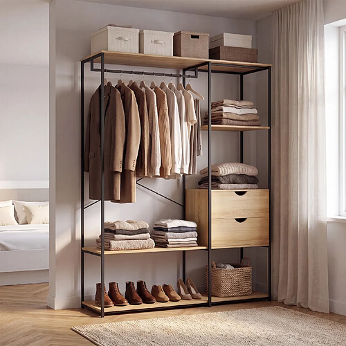 Idmarket Dressing penderie avec étagère