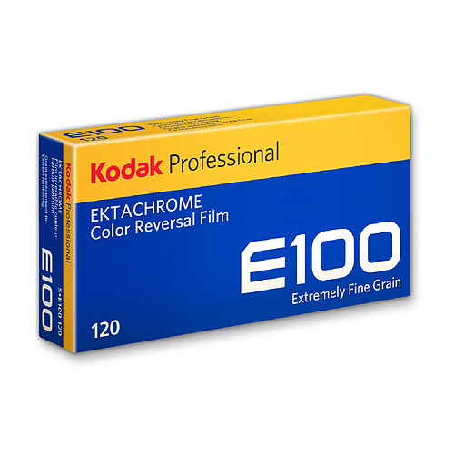 Kodak EKTACHROME E100 – Film Diapositive 120, ISO 100, Lot 5 Rouleaux