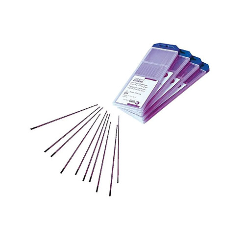 10 électrodes tungstène LANTHANE 1,5 % diamètre 2 x 150 mm ABICOR BINZEL 700.0932