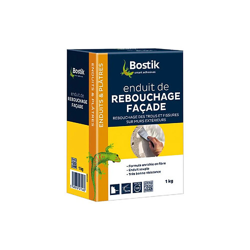 ENDUIT REBOUCHAGE FACADE POUDRE 1KGBOS BOSTIK - 30604400