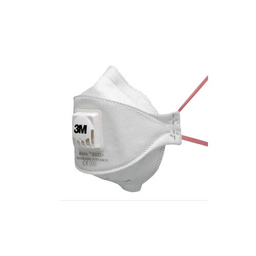 3M Masque anti-poussière 3 M Aura 9332+ avec valve FFP3 D 10 pcs