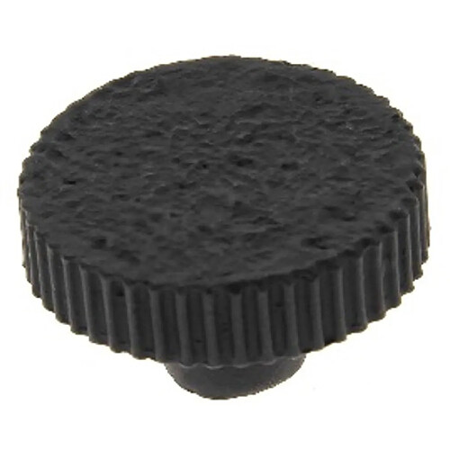 Cadap Bouton de meuble rond rouage - Noir texturé