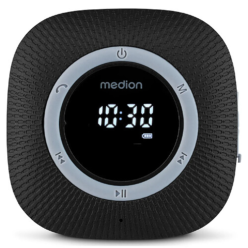 Radio de Douche - MEDION - FM - Bluetooth - IPX6 - Ventouse de fixation - Noir