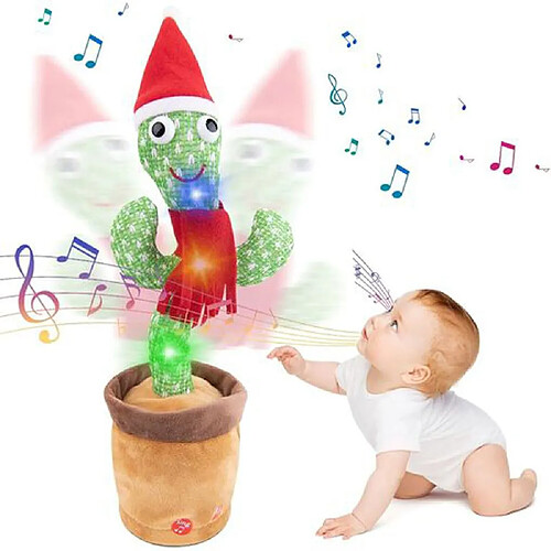 Arzopa Peluche Interactif Cactus en avec sons et chansons répétitifs style Noël