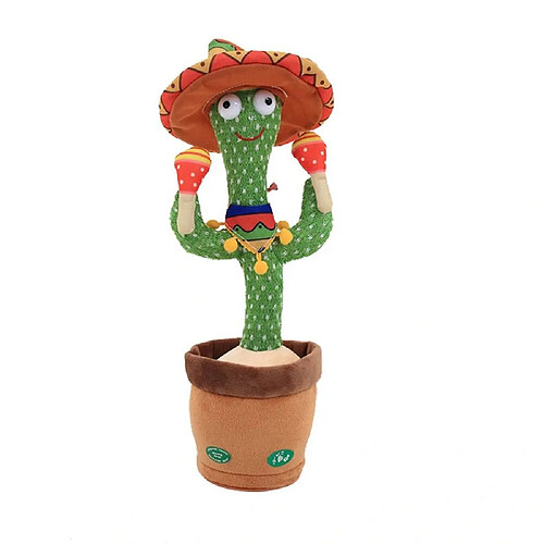 Arzopa Peluche Interactif Cactus en avec sons et chansons répétitifs Style d'instrument