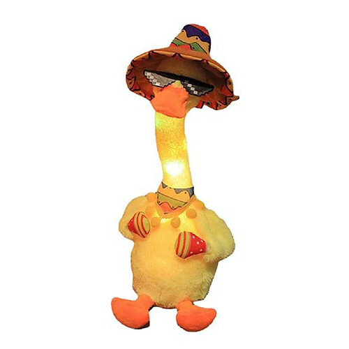 Arzopa Peluche Interactif Canard en avec sons et chansons en boucle style maracas mexicaines
