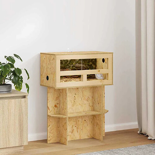 vidaXL Terrarium Marron 60 x 30 x 80 cm OSB