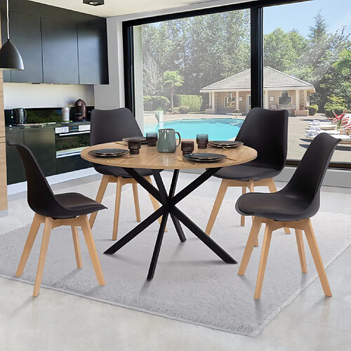 Idmarket TAM ALIX 110 + 4 CHAISES SARA