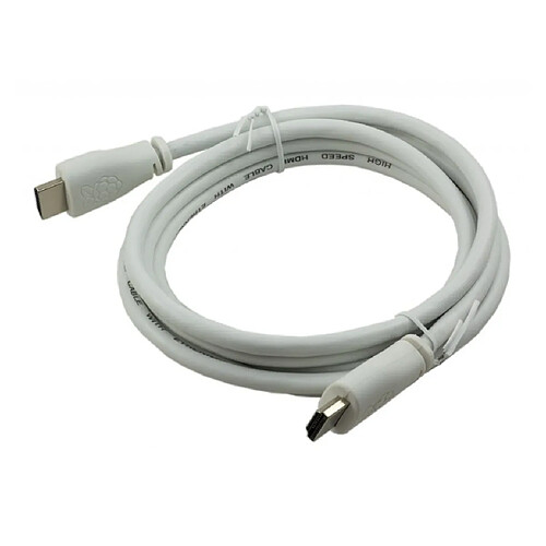Câble Raspberry Pi HDMI vers HDMI 4K Ultra HD 1m 60Hz Blanc