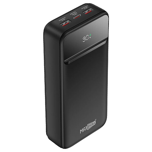 Max excell Batterie de Secours 20000mAh USB-C PD 20W / 2 USB 22.5W avec Écran LCD Noir