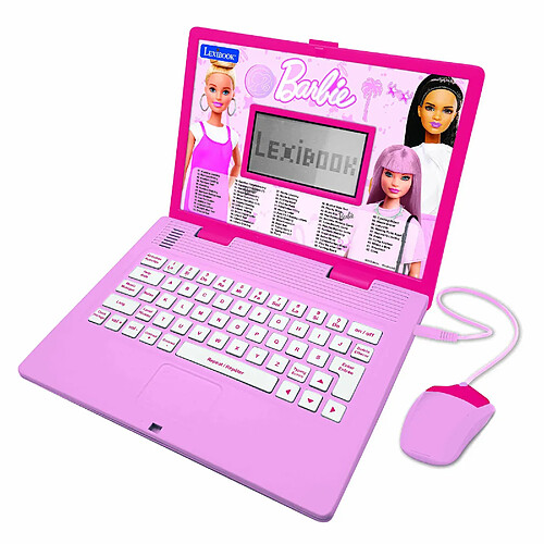 Lexibook Ordinateur portable éducatif bilingue Barbie (FR/EN)