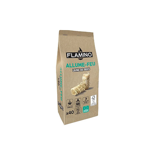 ALLUME FEU LAINE DE BOIS X 40 FLAMINO - 1346