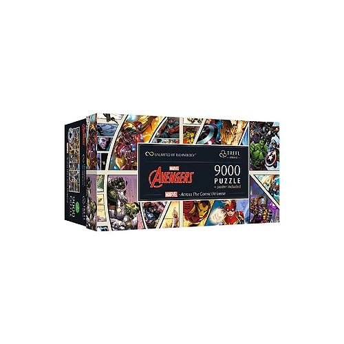 Trefl TREL-81022 Puzzle 9000 pièces Marvel Avengers 198,6x92,8 cm