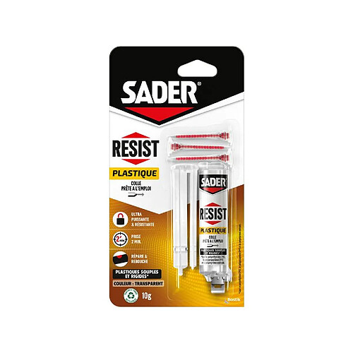 Sader Colle époxy plastique - Transparent