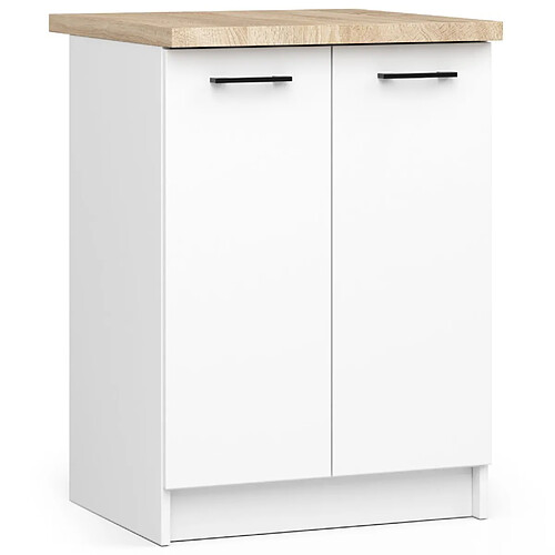 Akord Meuble bas de cuisine 2 portes - Blanc