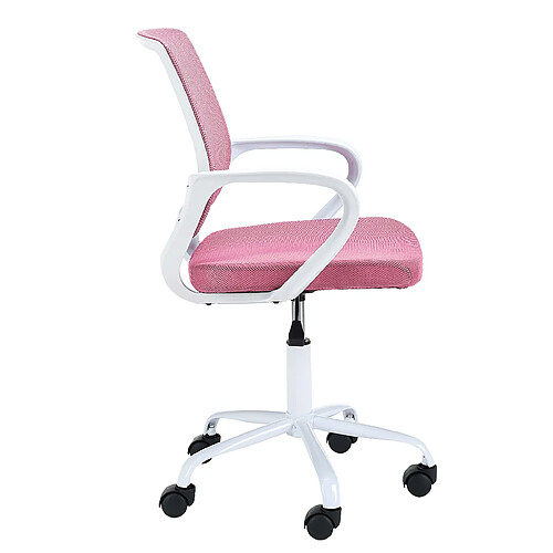 Akord Fauteuil Pivotant Blanc/Rose 46X47X81
