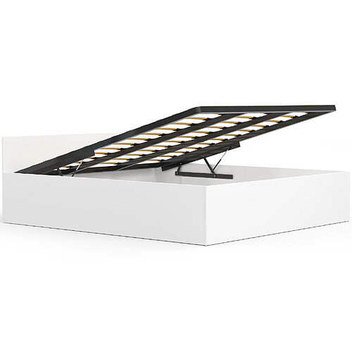 Akord Lit Avec Rangement Blanc 200X180X68
