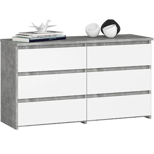 Akord Commode 6 tiroirs - Gris